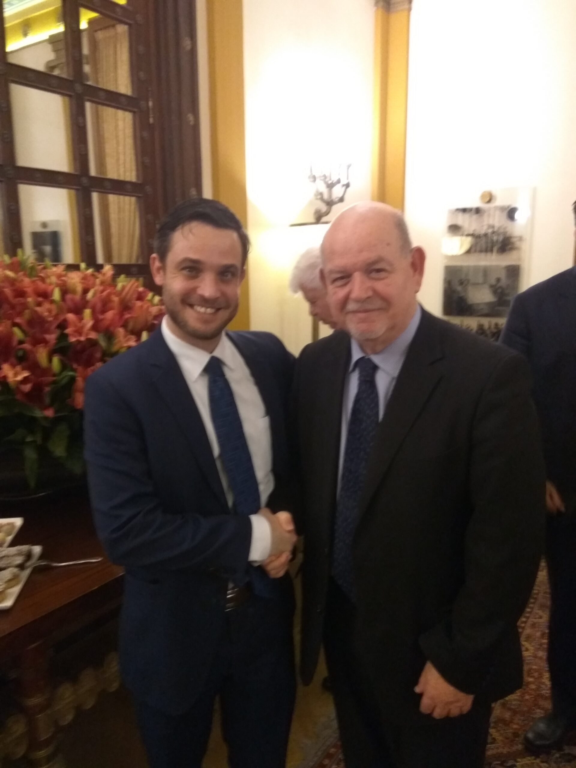 Ami Grunberg with Mr. Matan Safran, Commercial Attaché, Head of Economic & Trade Mission to Romania