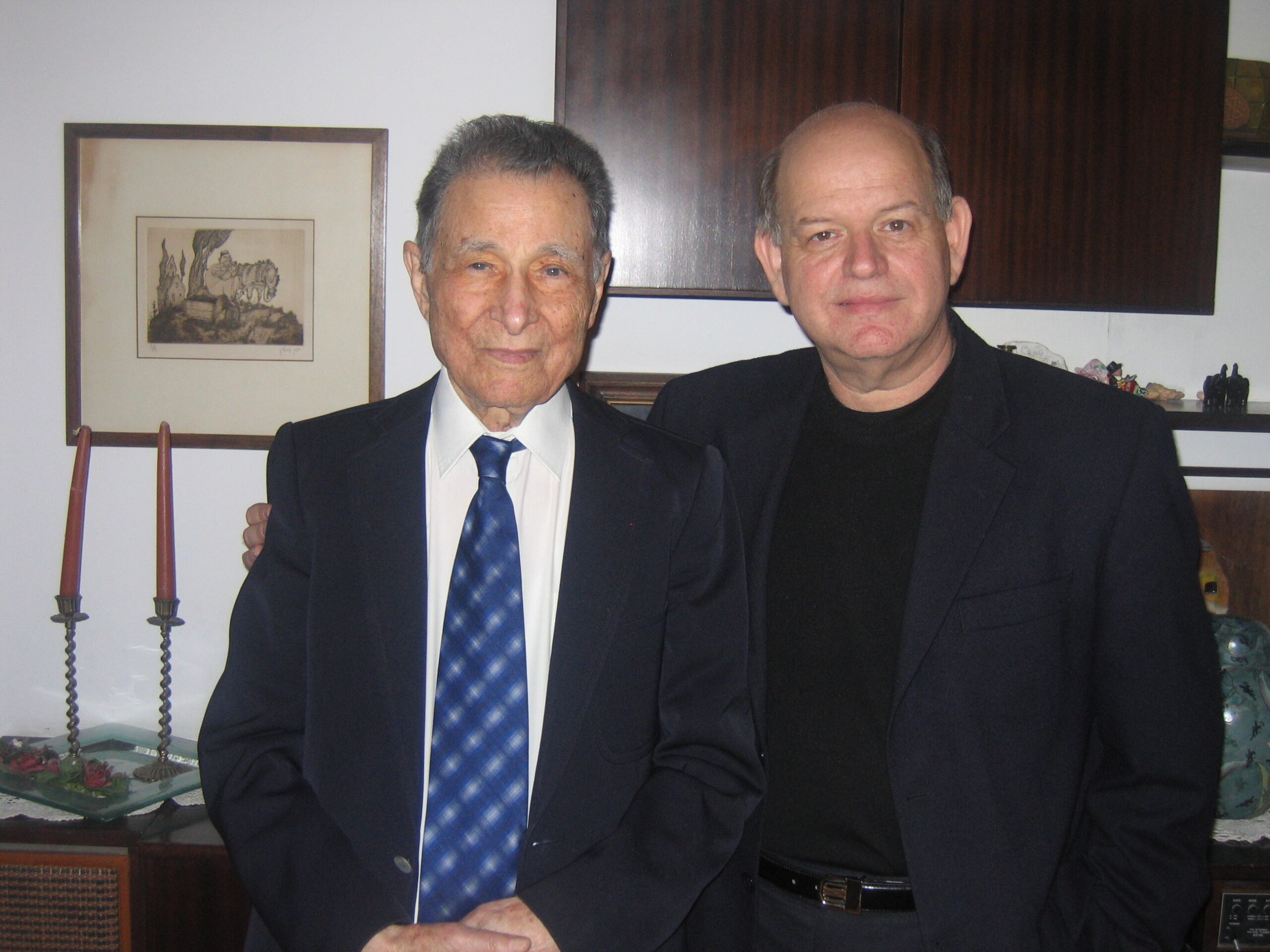 Ami Grunberg with Prof. Shlomo Lev-Ami, Historian, Educator & Author